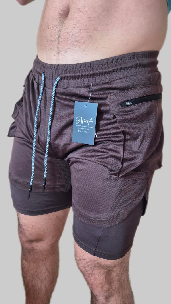 Short deportivo de hombre urban wod, ideal para crossfit y gimnasio, con malla interior