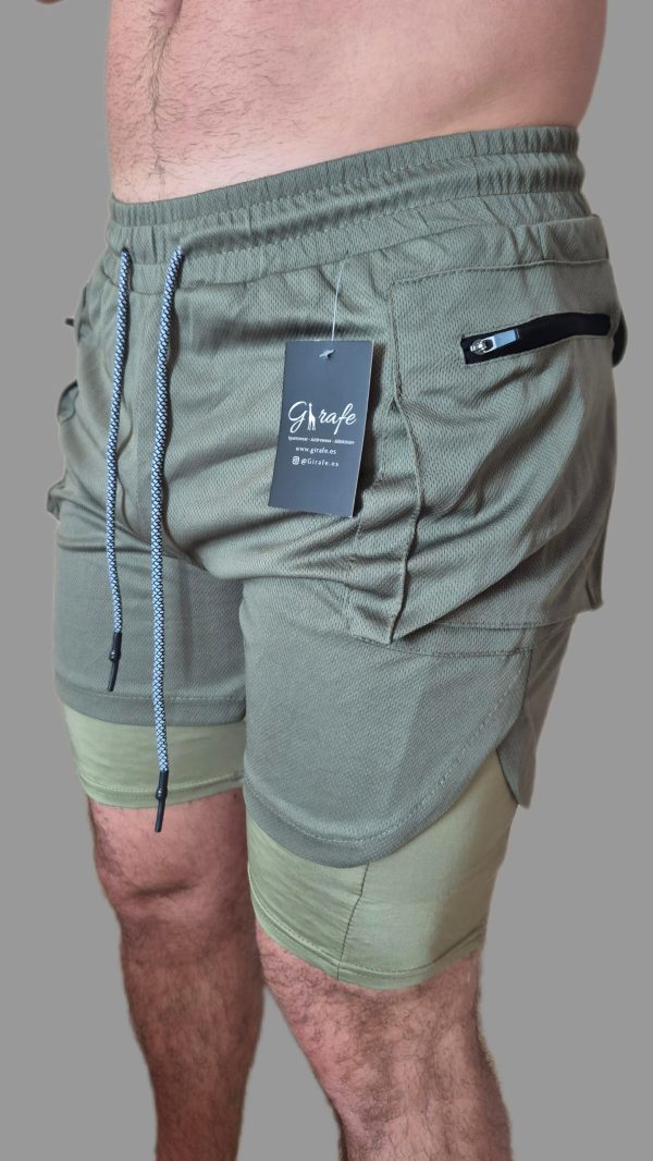 Short deportivo de hombre urban wod, ideal para crossfit y gimnasio, con malla interior