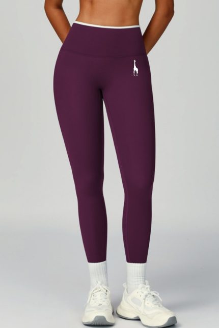 Leggins deportivos double flow color purple, girafe
