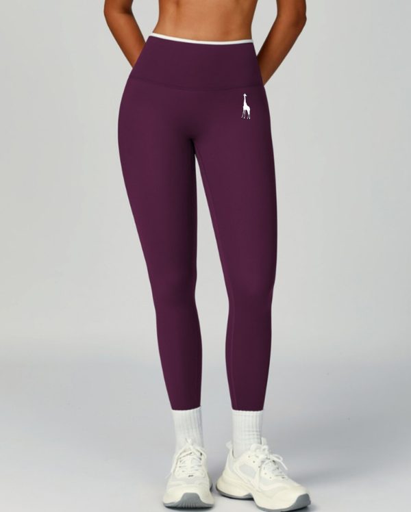 Leggins deportivos double flow color purple, girafe