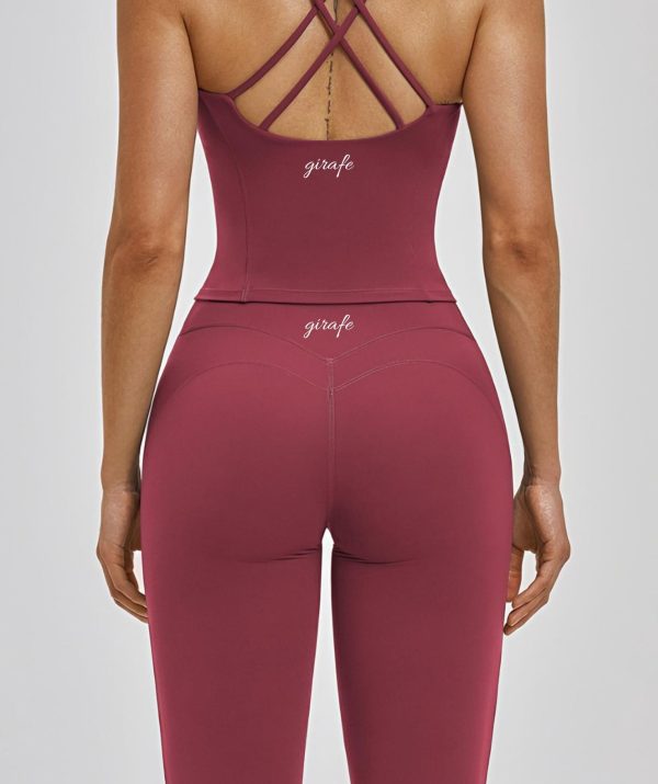 Vista trasera de leggins muse Terracotta